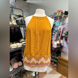 Mudd Yellow Backless Tank Top